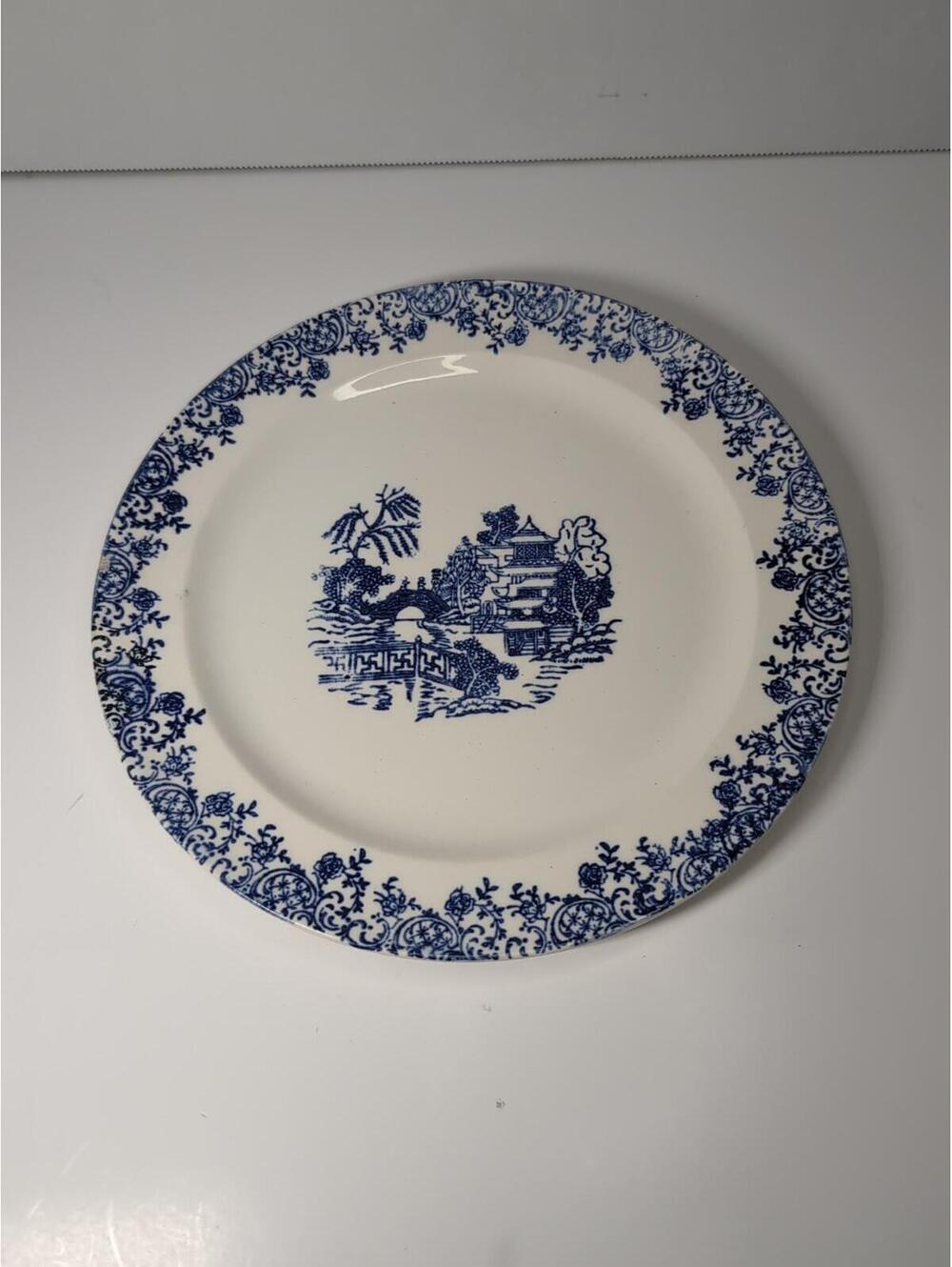 English Blue Willow Oval Platter 11 x9" A99